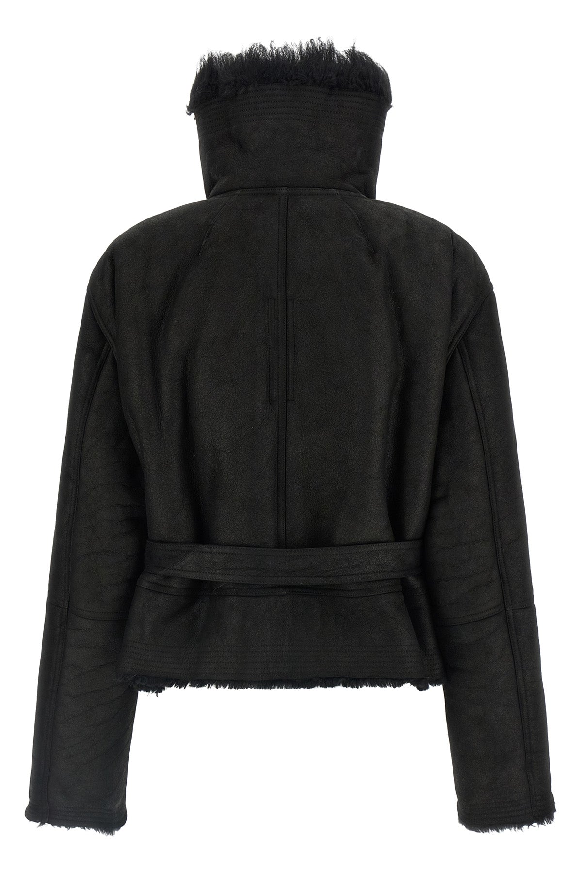 the cropped flight rick owens jacket redefines the outerwear through a rigorou