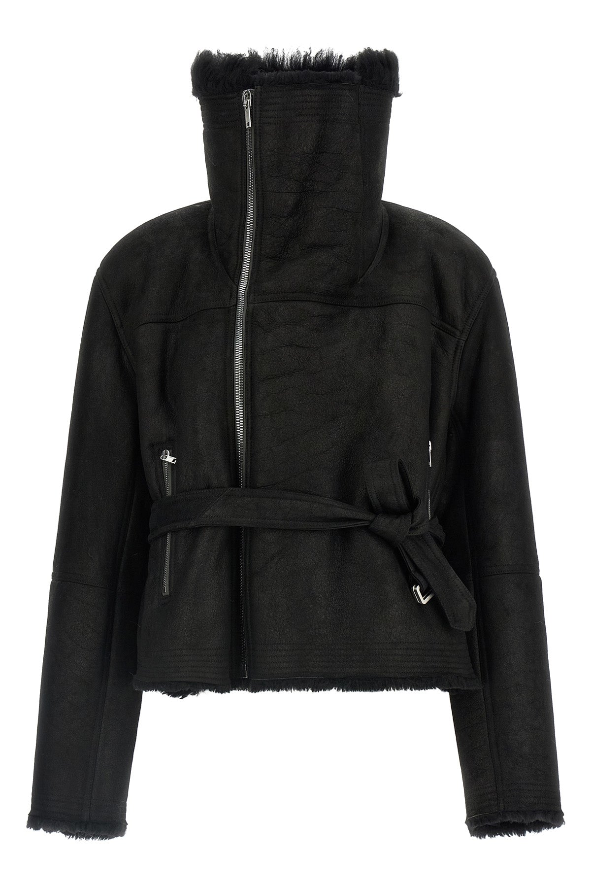 the cropped flight rick owens jacket redefines the outerwear through a rigorou