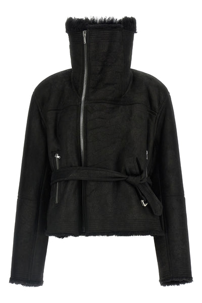 the cropped flight rick owens jacket redefines the outerwear through a rigorou