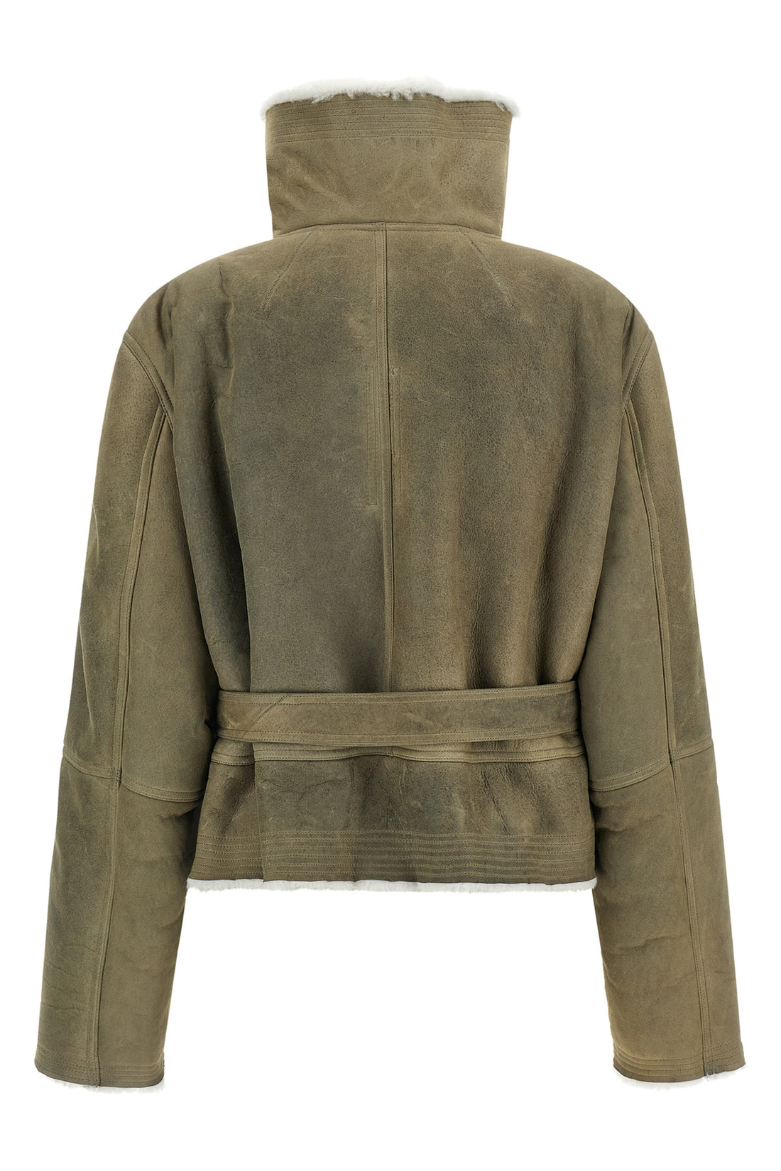 RICK OWENS OS the cropped flight jacket by rick owens is distinguished by a structured silho