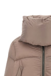 the rick owens down jacket redefines winter volumes through a cropped silhouette