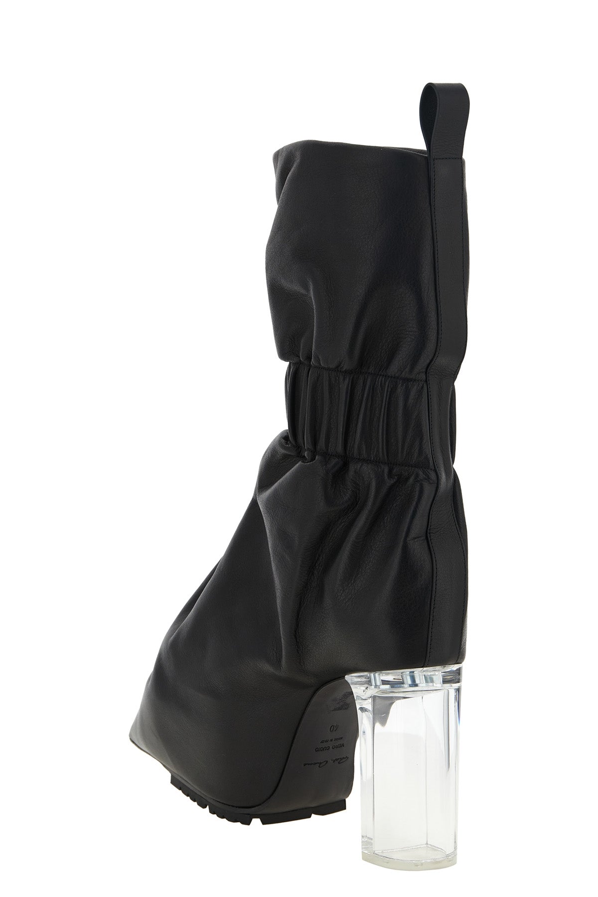 pull on cuffed taquito ankle boots in medium-weight calf leather tanned