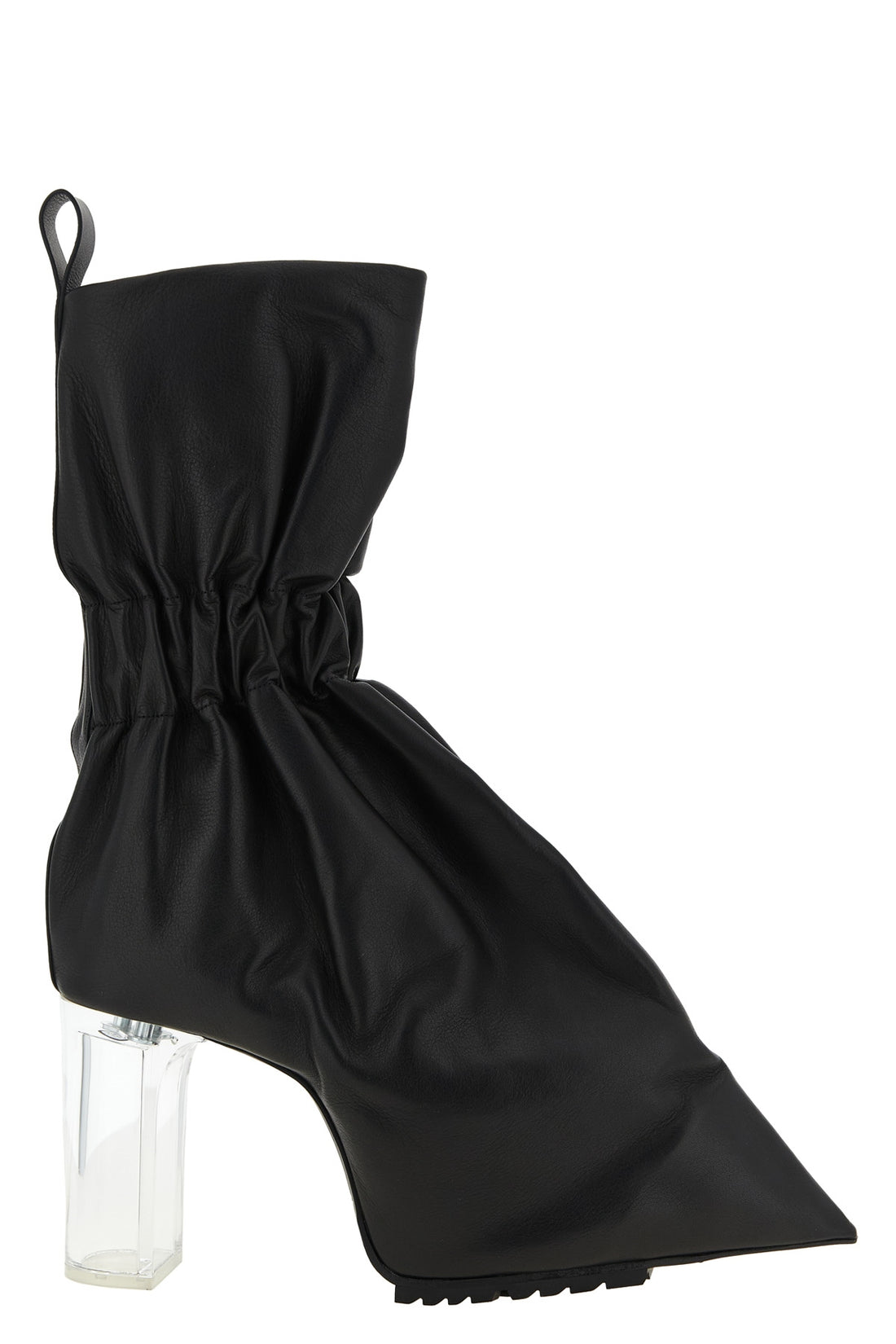 RICK OWENS 39 pull on cuffed taquito ankle boots in medium-weight calf leather tanned