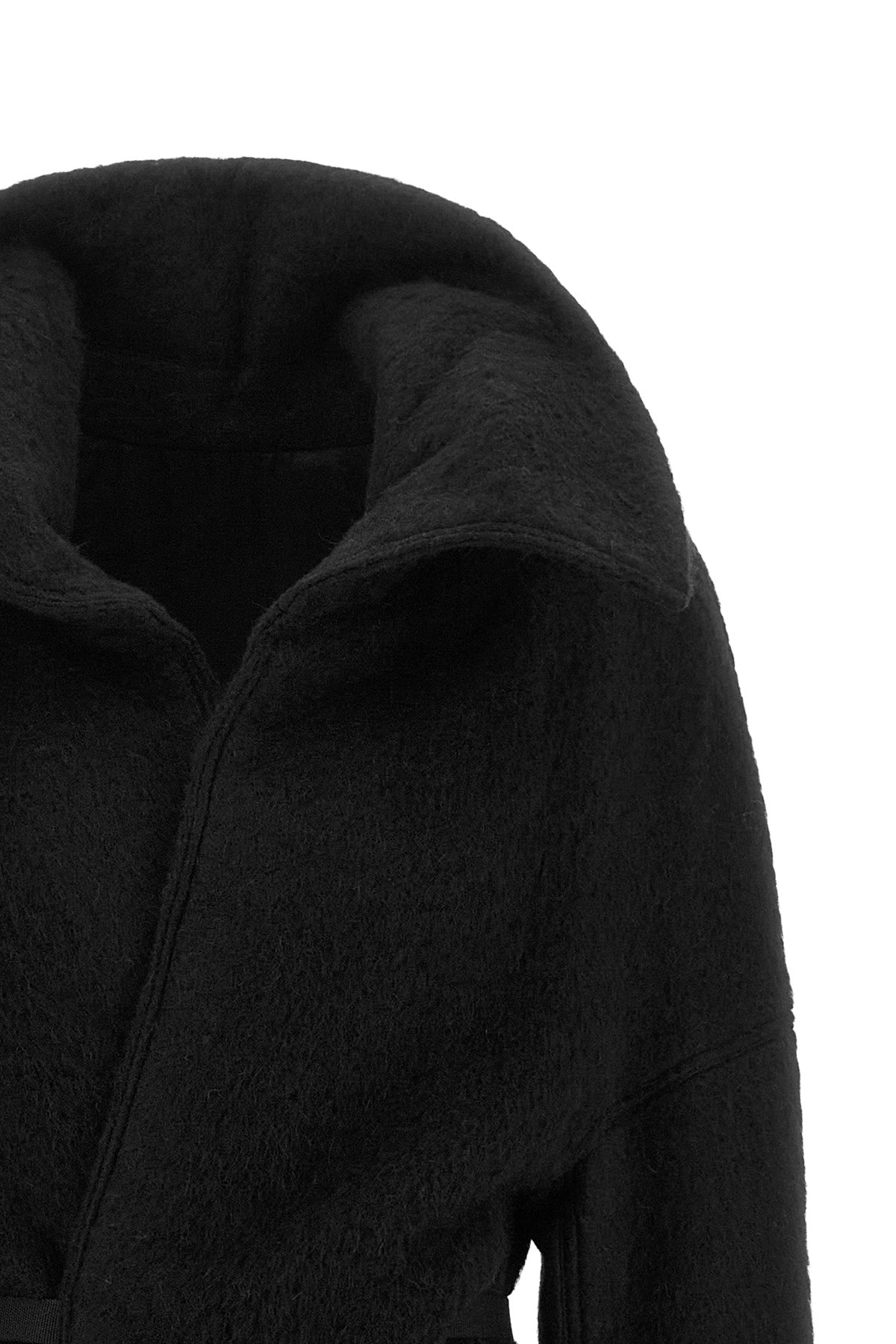 the rick owens dracucollar belted coat defines new volumes through an avant-ga
