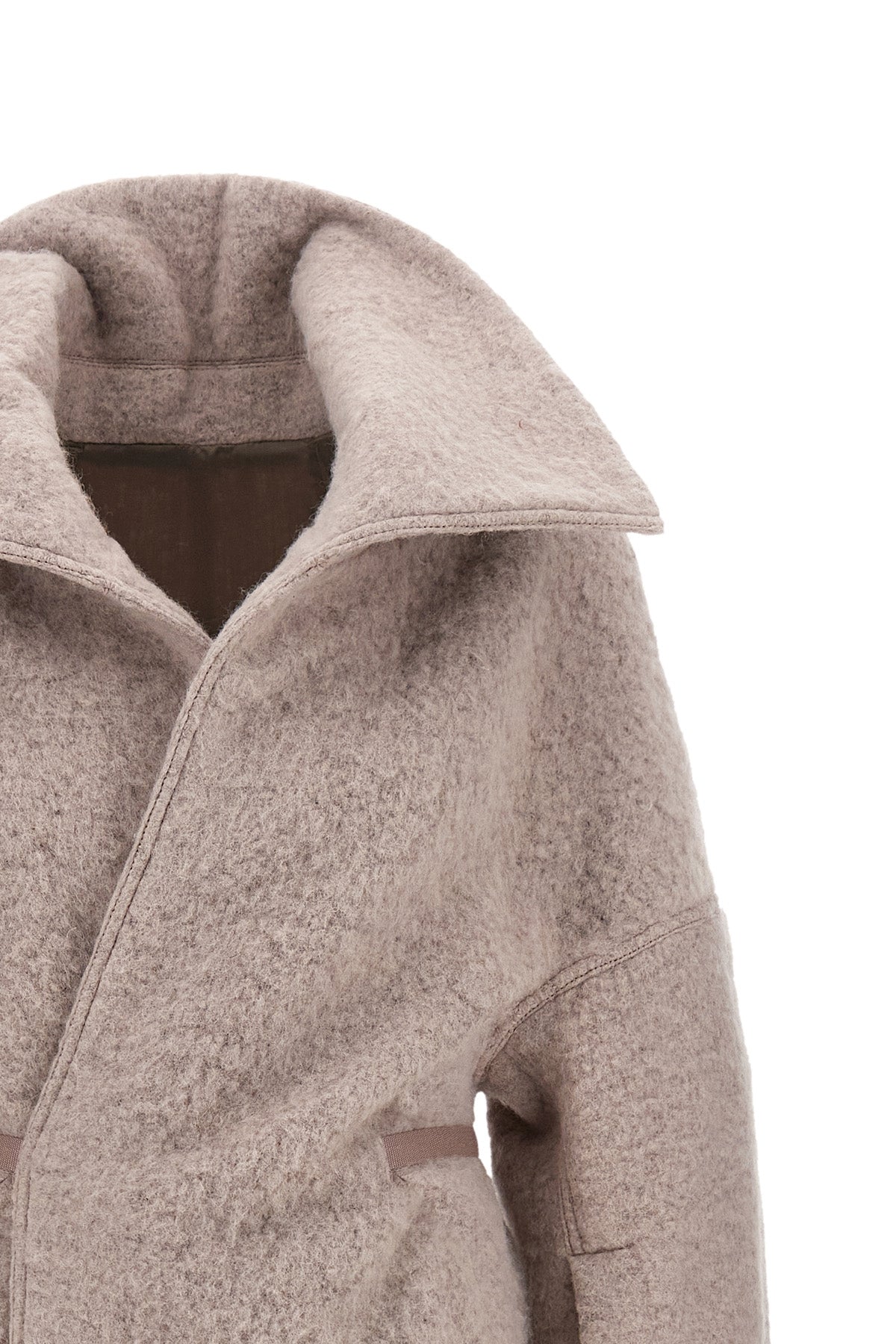 the rick owens dracucollar belted coat redefines the volumes of contemporary o