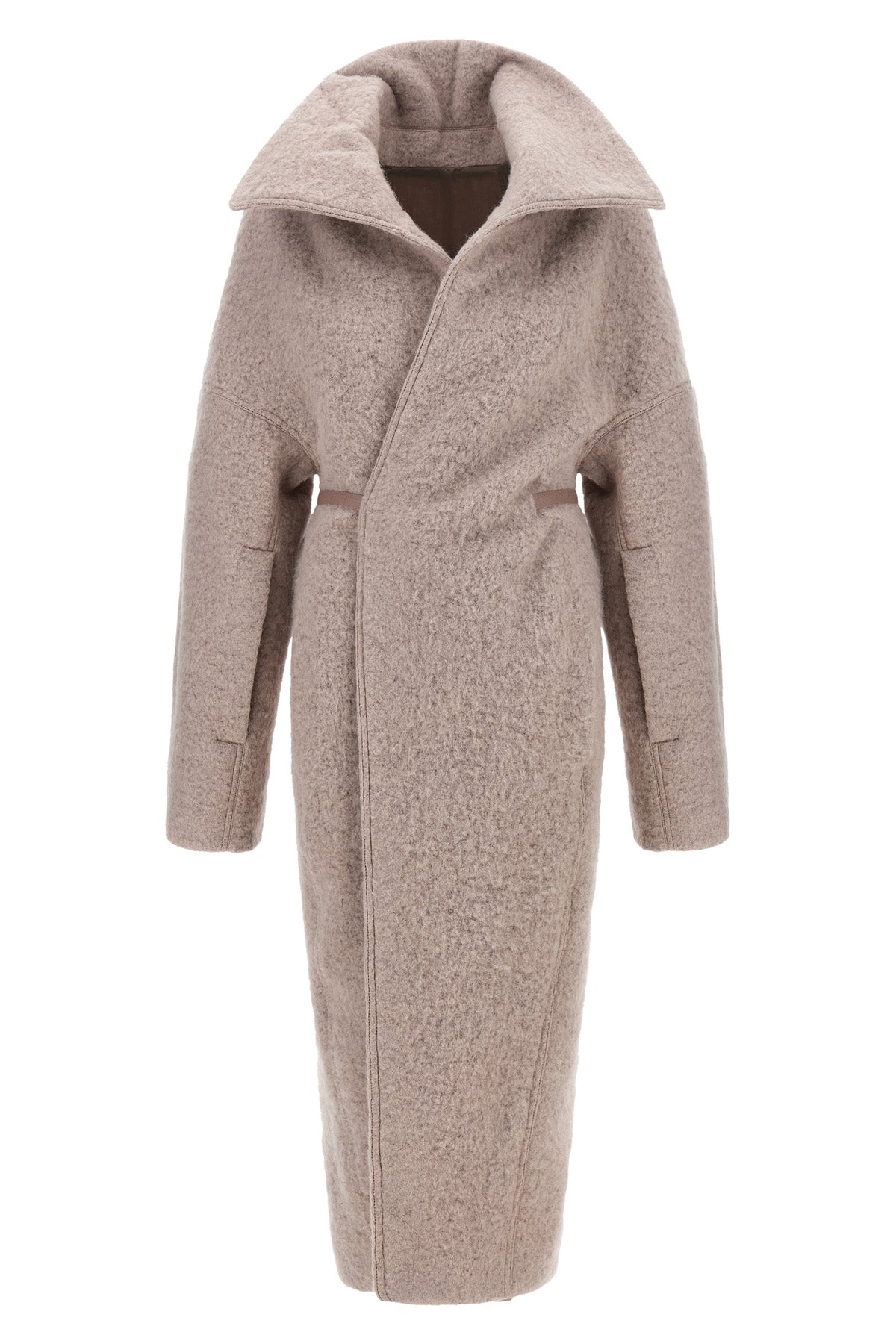 the rick owens dracucollar belted coat redefines the volumes of contemporary o