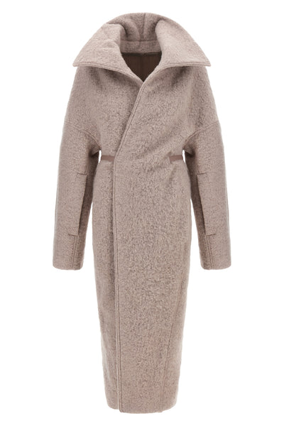 the rick owens dracucollar belted coat redefines the volumes of contemporary o