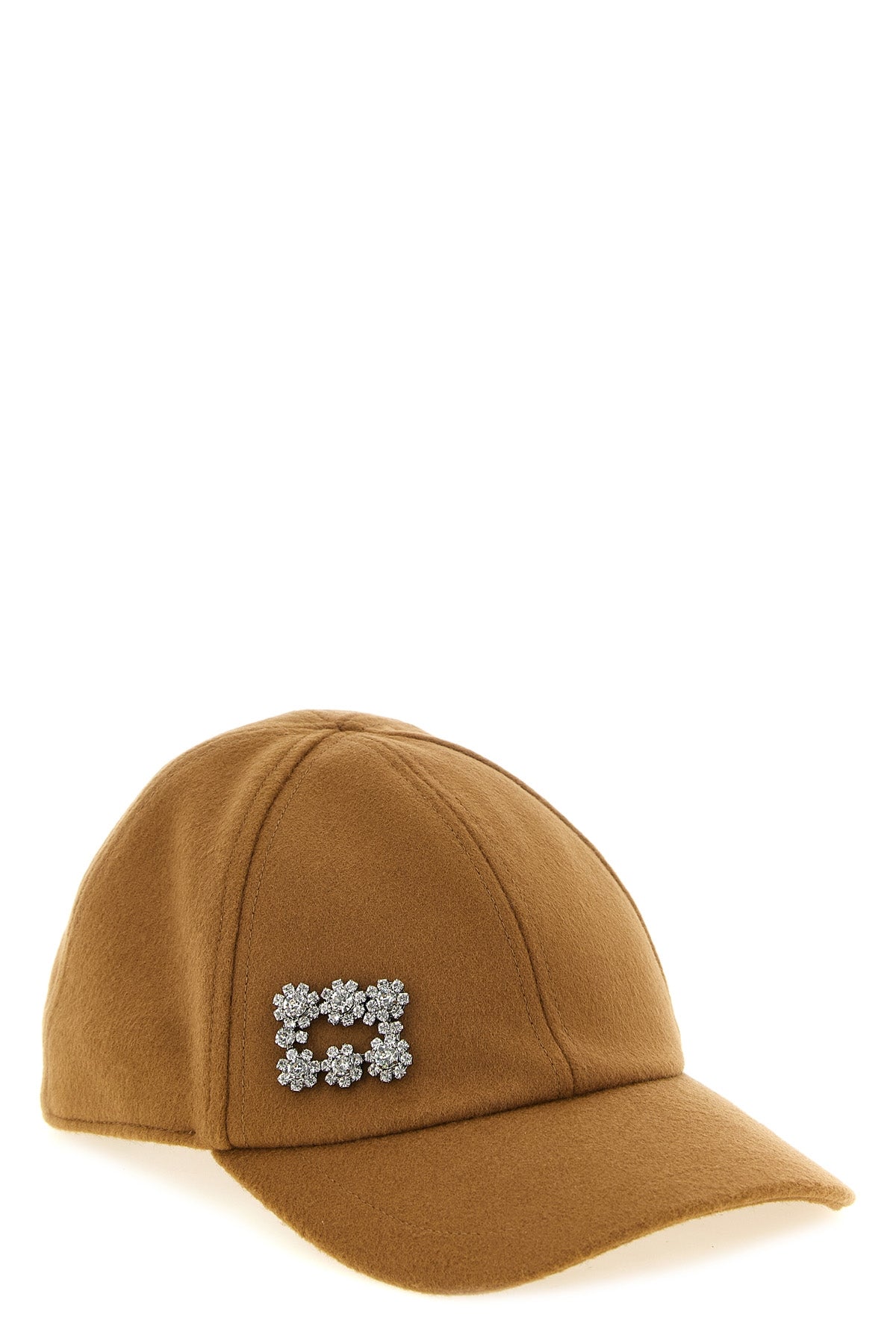 the roger vivier camel color baseball cap reinterprets a sportswear classic thro