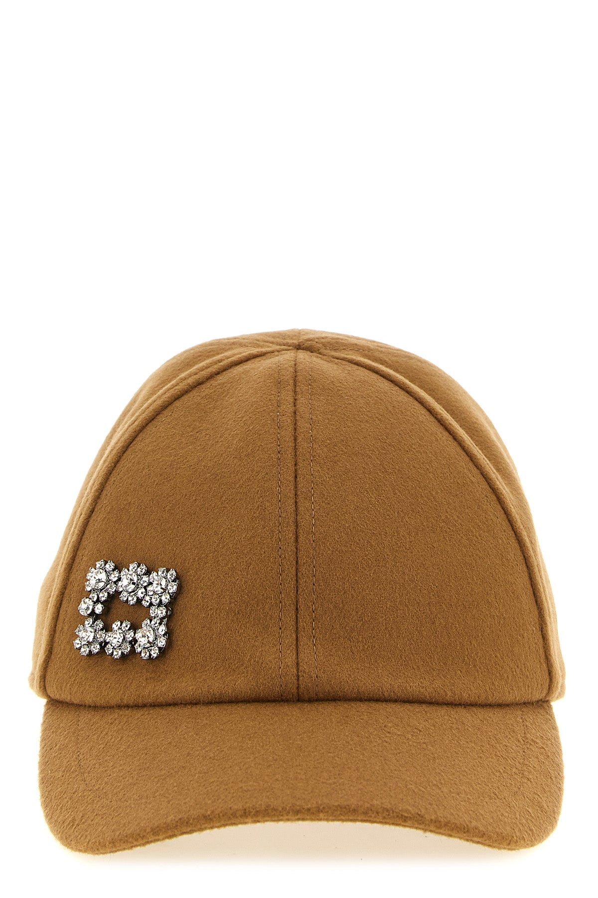 the roger vivier camel color baseball cap reinterprets a sportswear classic thro