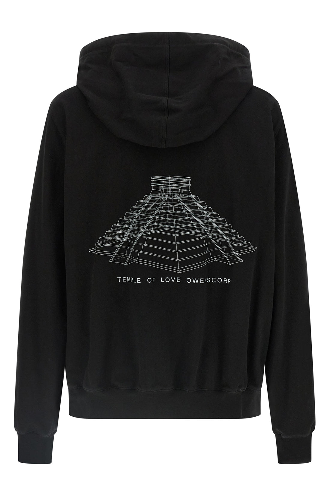 RICK OWENS L heavy cotton jersey hoodie