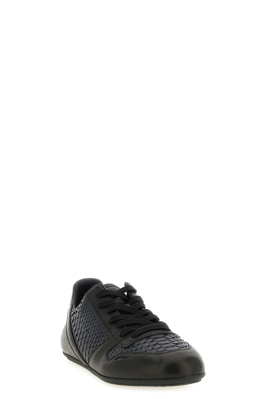 RICK OWENS 41 minimal sneaks sneakers in python leather and tone-on-tone linus lambskin