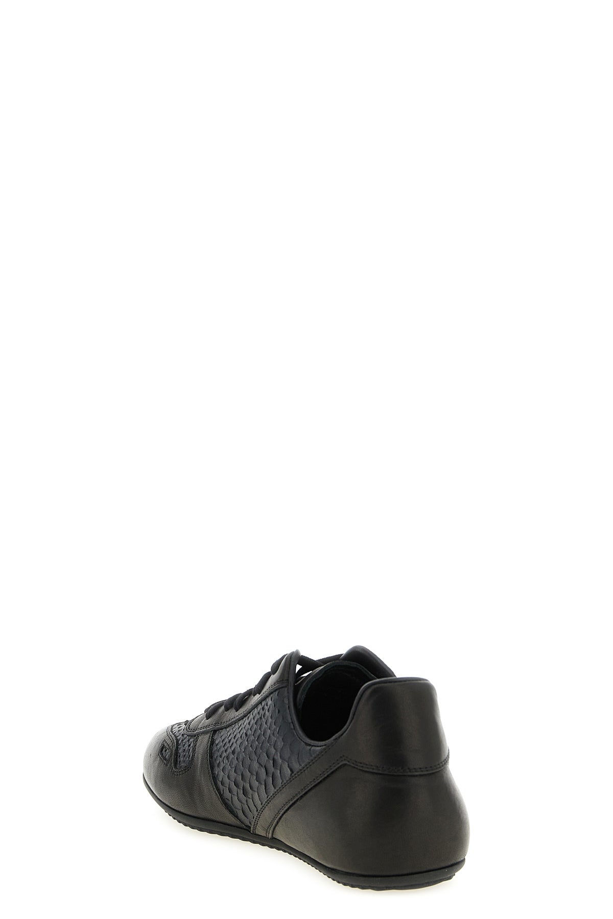 minimal sneaks sneakers in python leather and tone-on-tone linus lambskin
