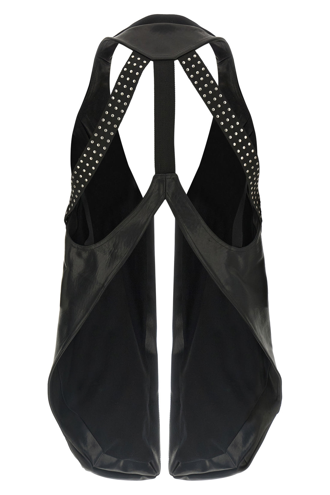 RICK OWENS 50 temple vest in shiny and heavy vegetable tanned ox leather