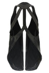temple vest in shiny and heavy vegetable tanned ox leather