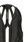 temple vest in shiny and heavy vegetable tanned ox leather