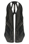 temple vest in shiny and heavy vegetable tanned ox leather