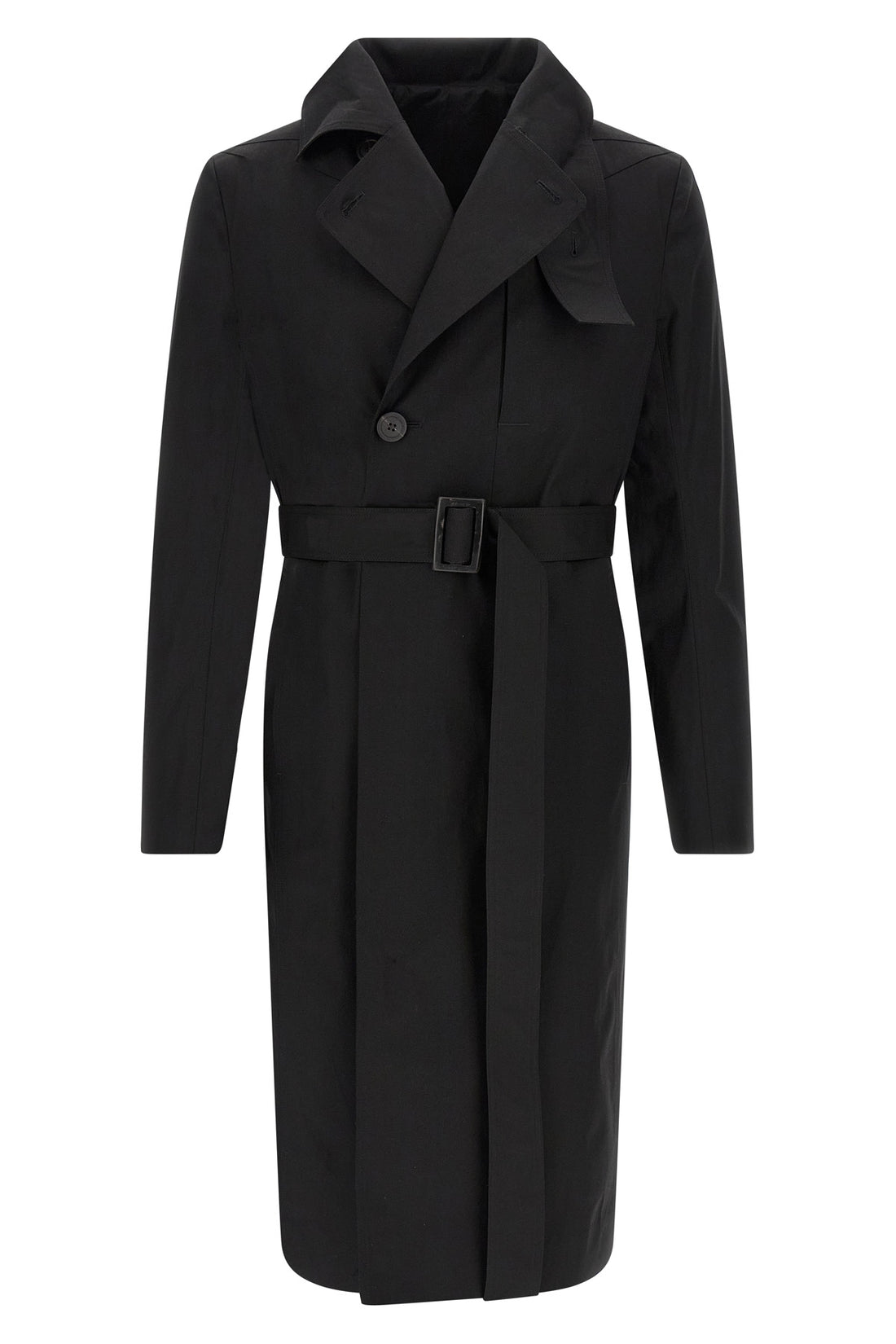 RICK OWENS 48 mastodon trench coat in medium-weight cotton poplin