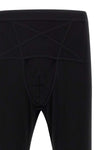 thermal bottom medium weight knit leggings in viscose and wool blend