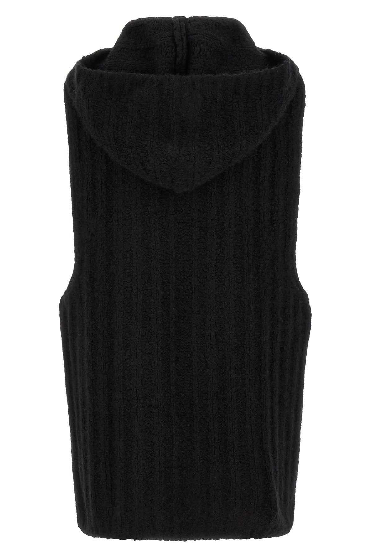 the sleeveless rick owens hooded tank top