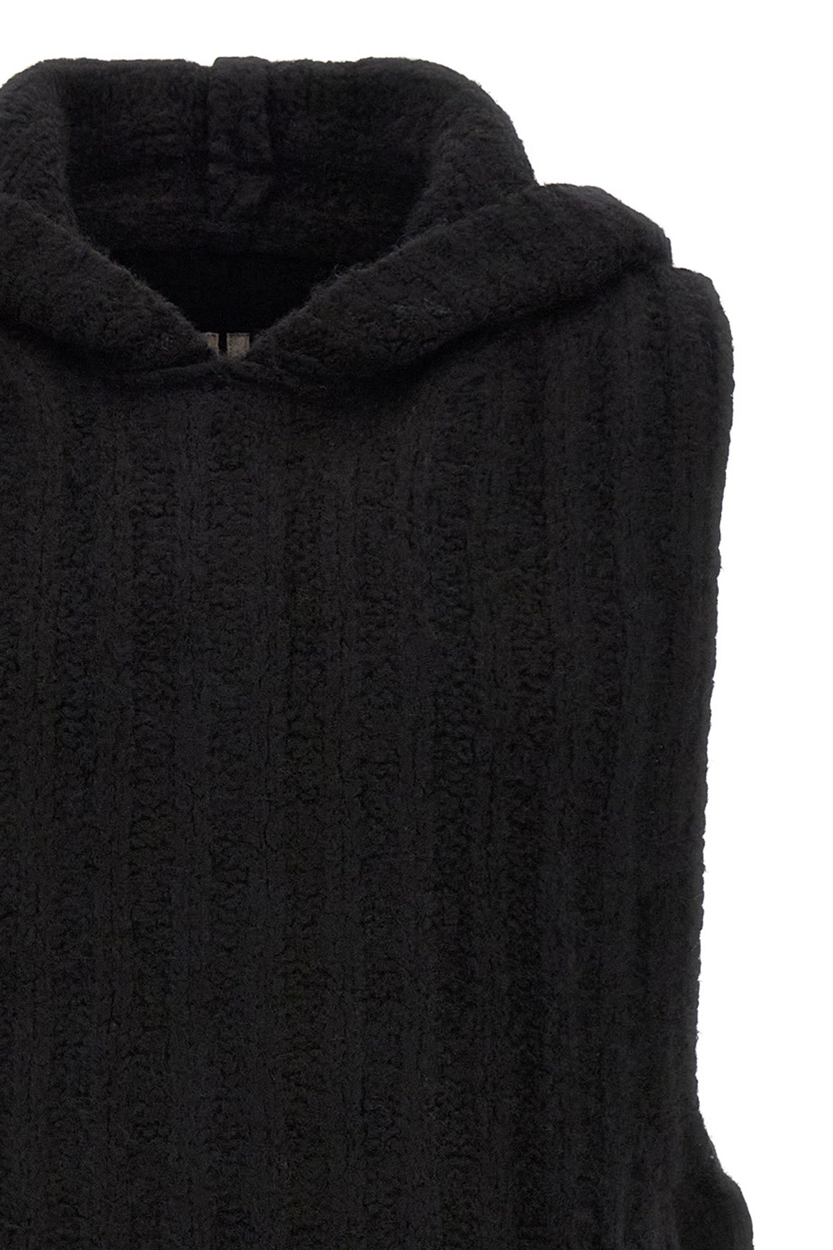 the sleeveless rick owens hooded tank top