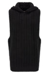 the sleeveless rick owens hooded tank top