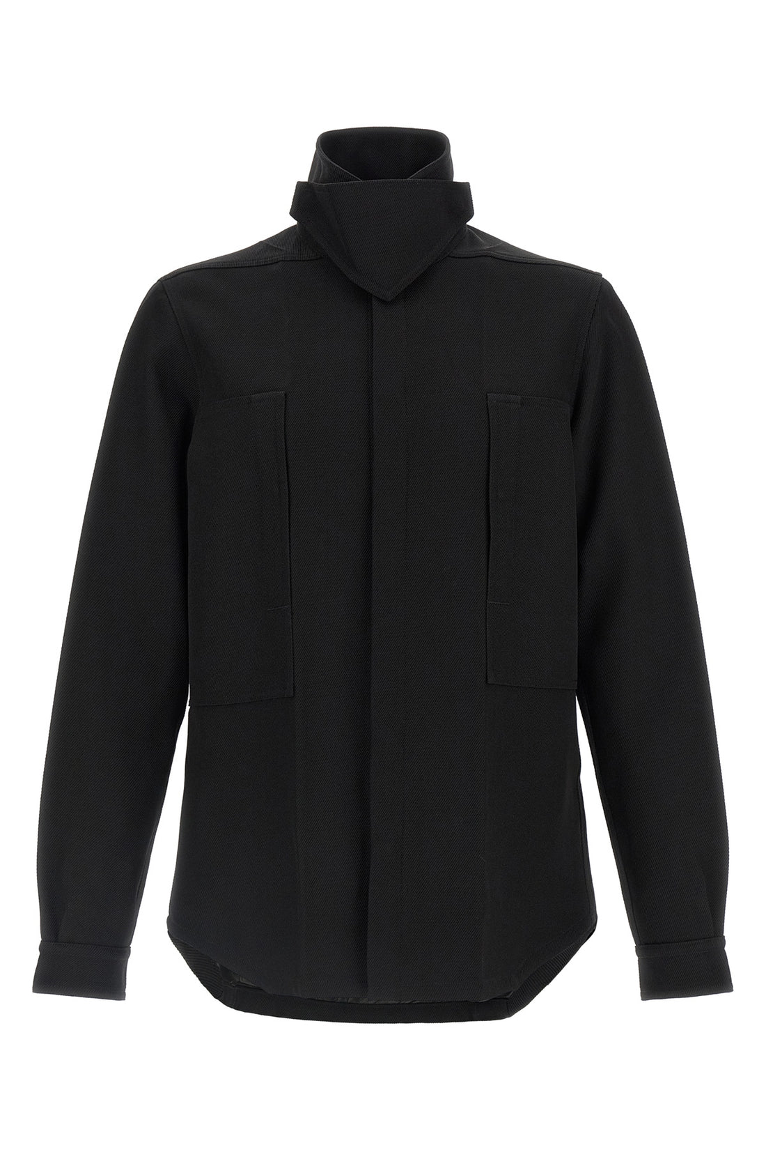 RICK OWENS 48 the rick owens outershirt jacket in absolute black