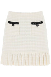 knitted mini skirt with sequins