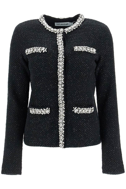 &quot;cardigan with crystals and sequ