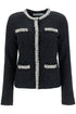 "cardigan with crystals and sequ