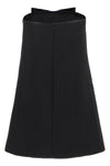black crepe bandeau mini crêpe dress