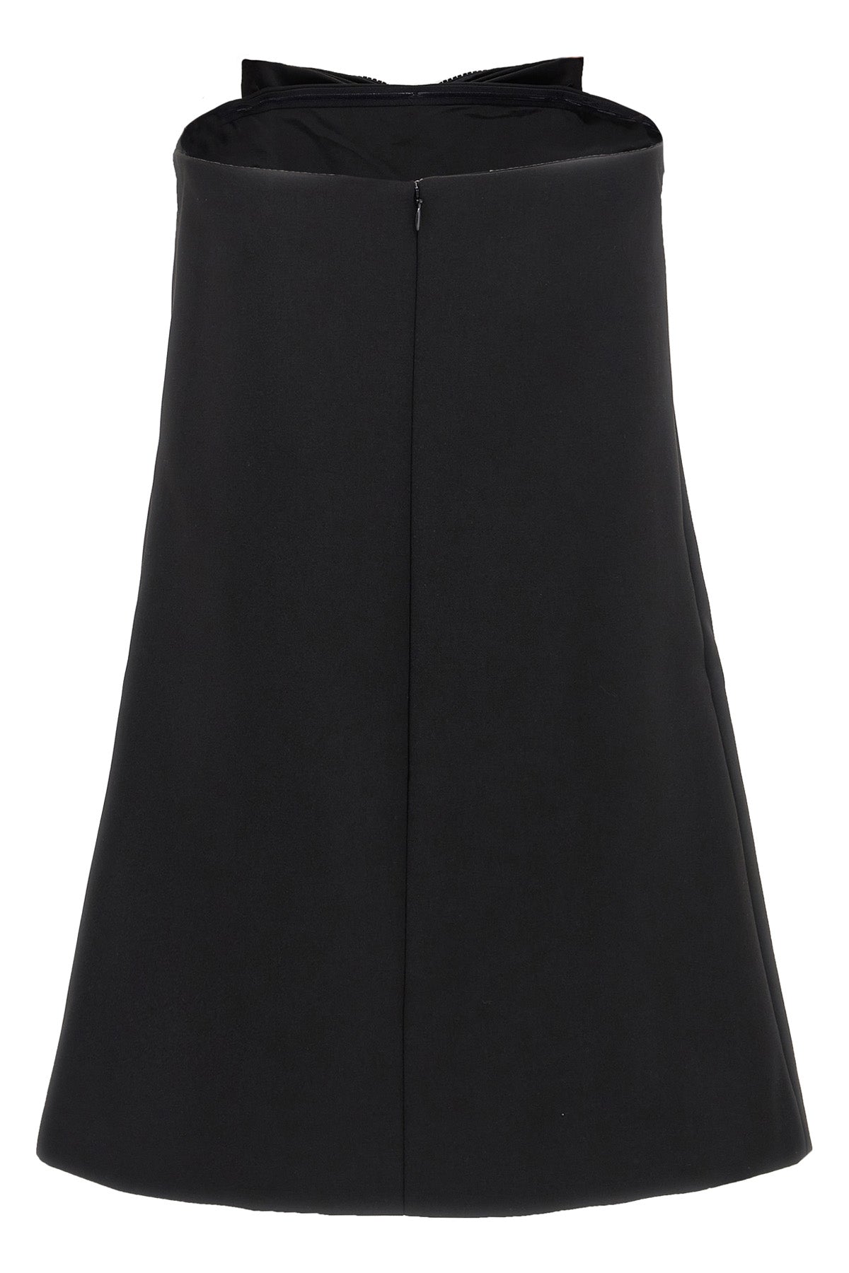 black crepe bandeau mini crêpe dress