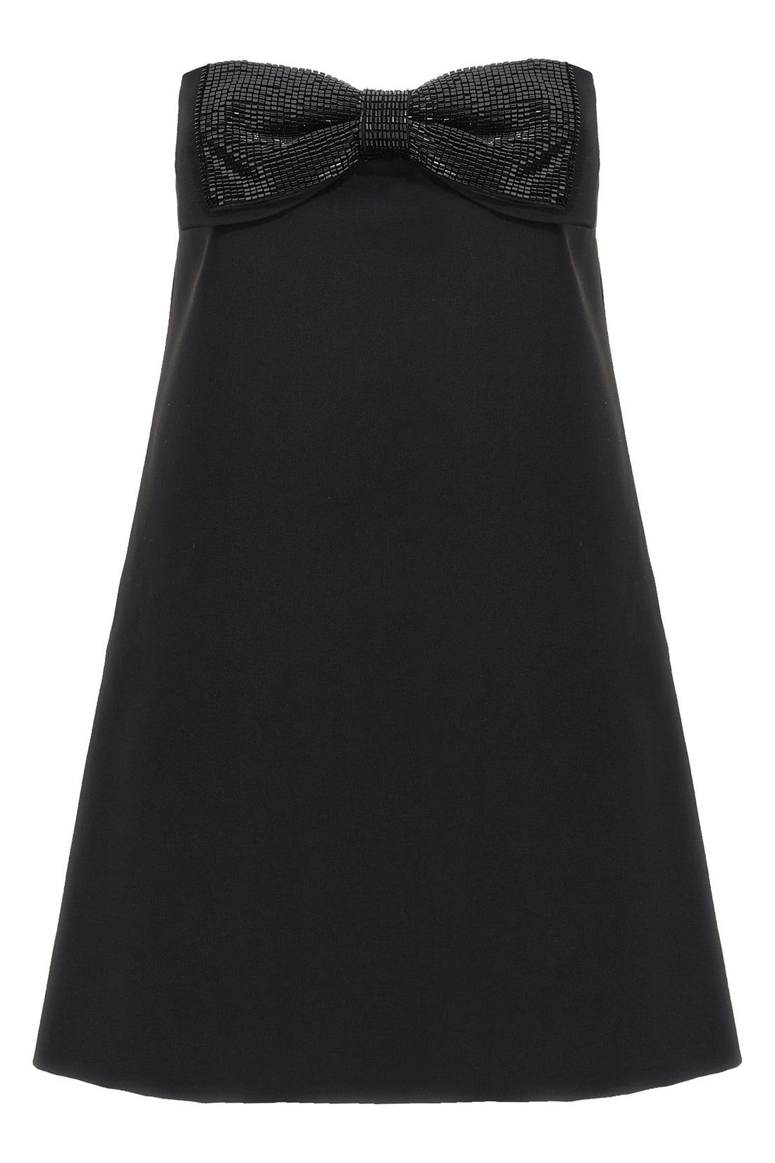 SELF PORTRAIT 8 black crepe bandeau mini crêpe dress