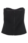 black crepe bandeau crêpe top