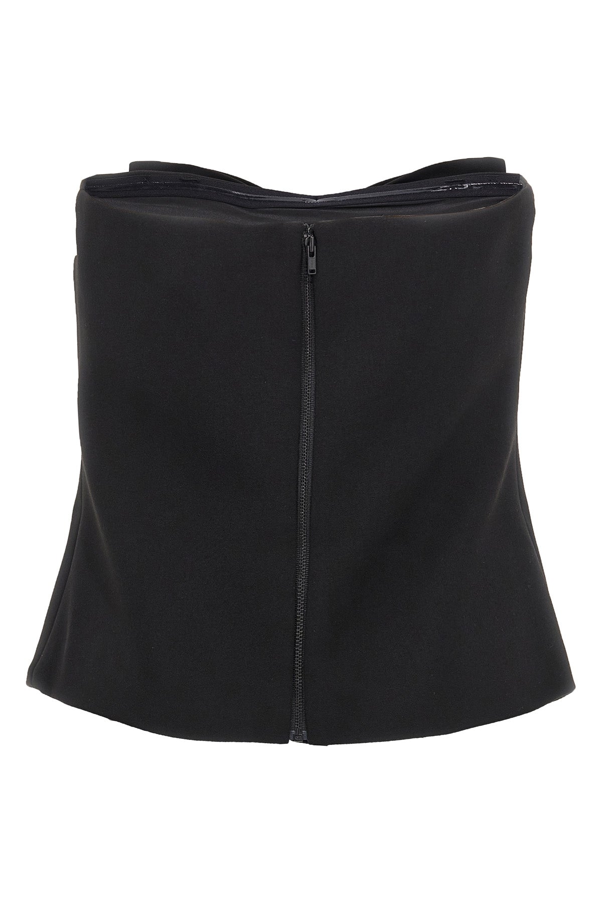 black crepe bandeau crêpe top