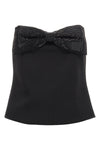 black crepe bandeau crêpe top