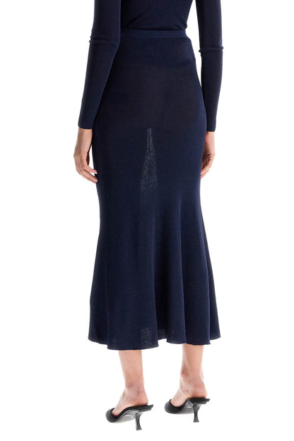 long lurex knit skirt