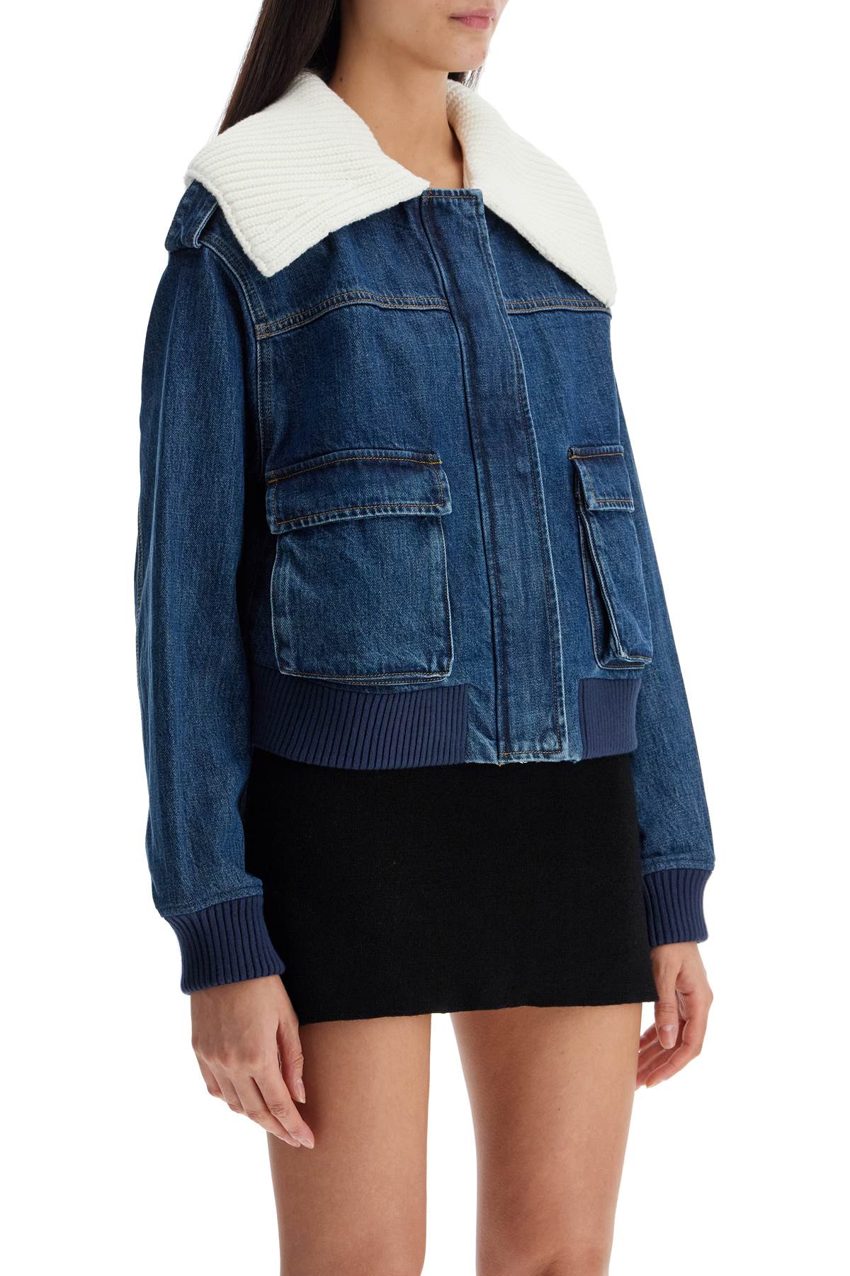 denim bomber jacket for