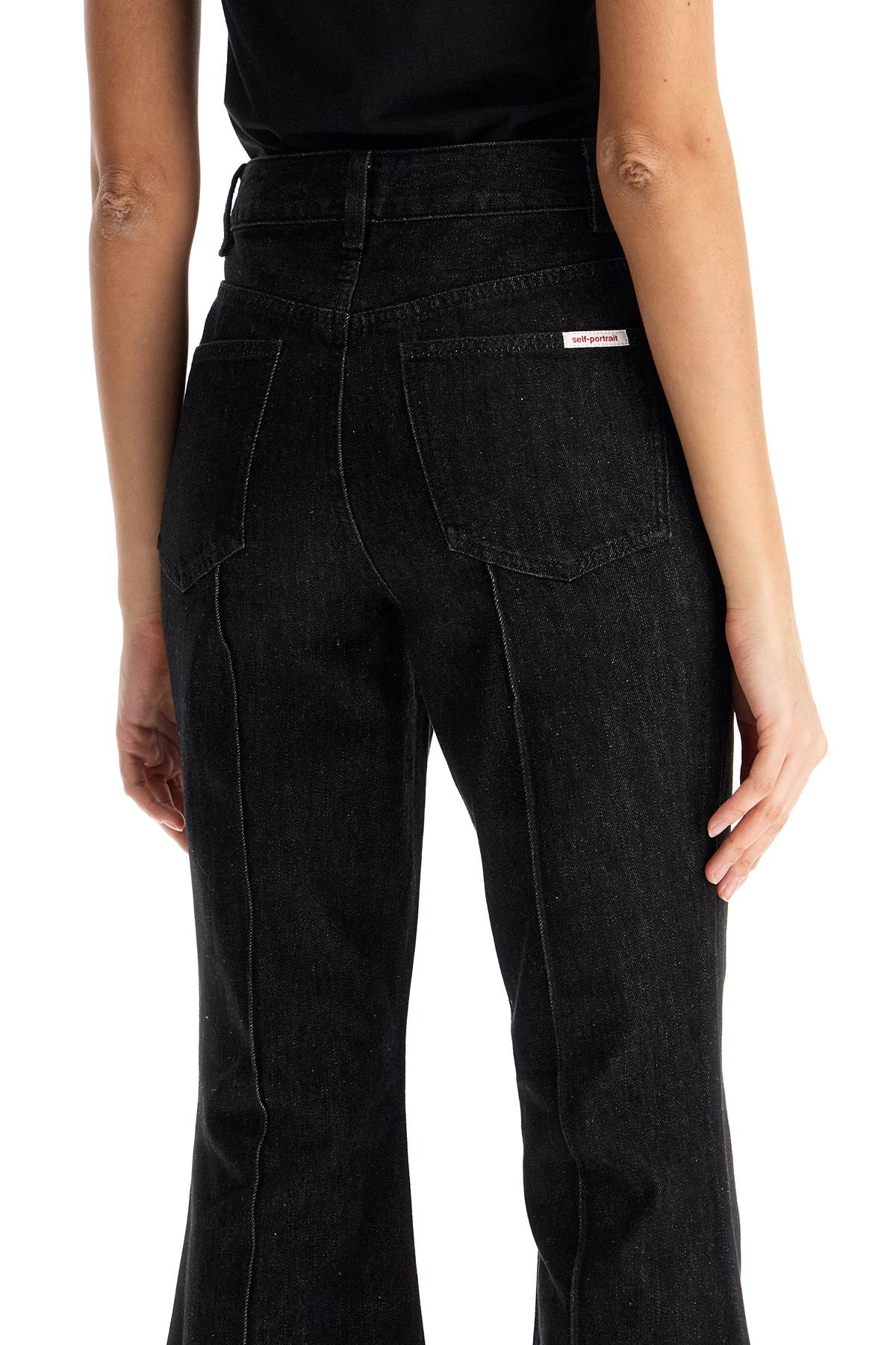 high-waisted flare jeans for