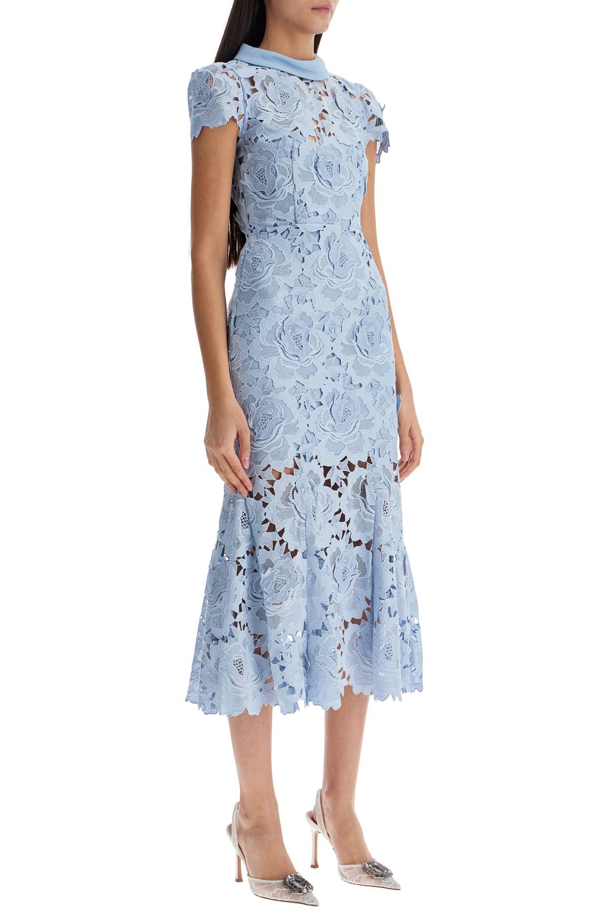 floral lace midi dress with eight