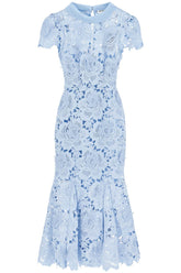 floral lace midi dress with eight