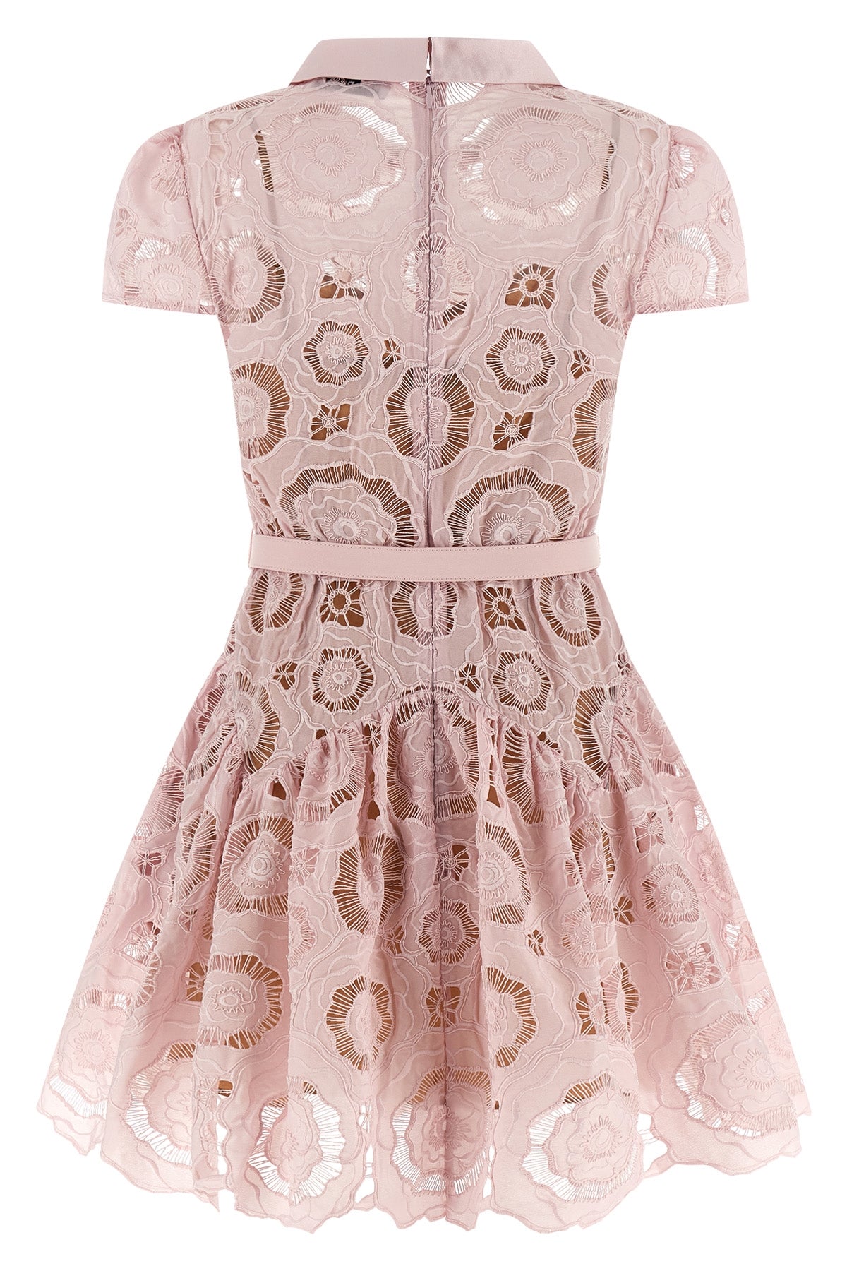 pink floral lace mini floral lace dress