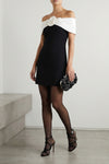 black satin floral crystal satin clutch