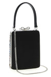 multi crystal chainmail mini satin handbag