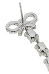 bow pearl droplet earrings in metal crystals and pearls