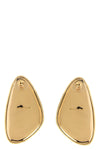 hammered gold crystal hammered metal earrings
