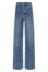 rhinestone denim straight leg stonewashed cotton denim jeans