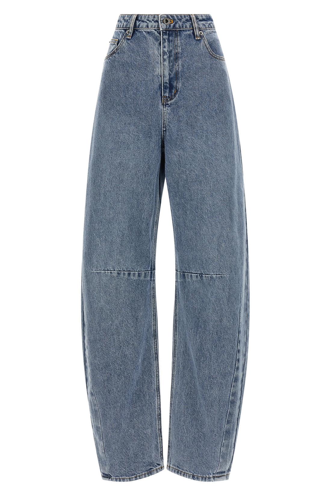 SELF PORTRAIT 24 blue barrel leg cotton denim jeans