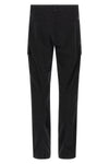 garment-dyed sanded stretch cotton satin trousers