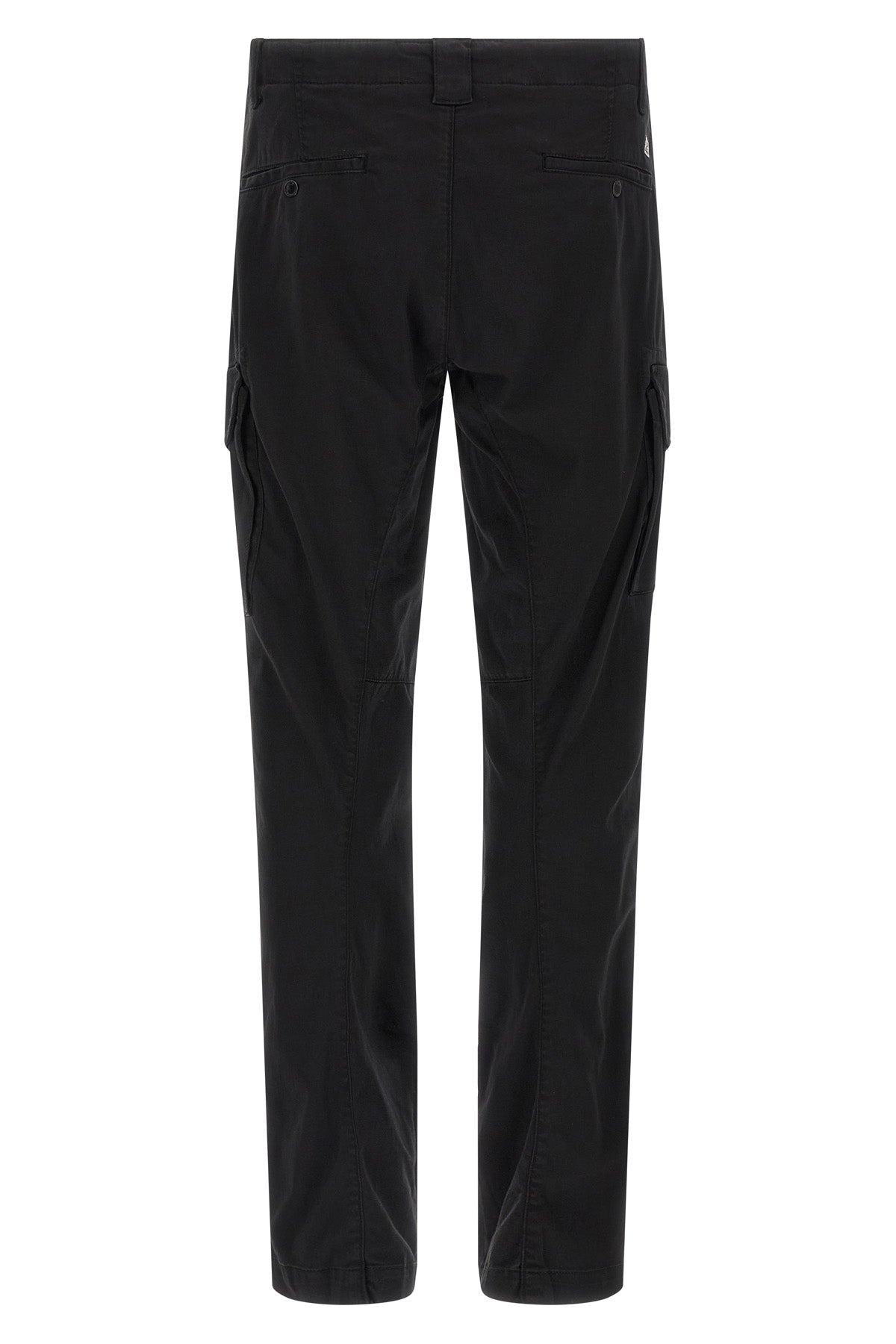 garment-dyed sanded stretch cotton satin trousers