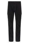 garment-dyed sanded stretch cotton satin trousers